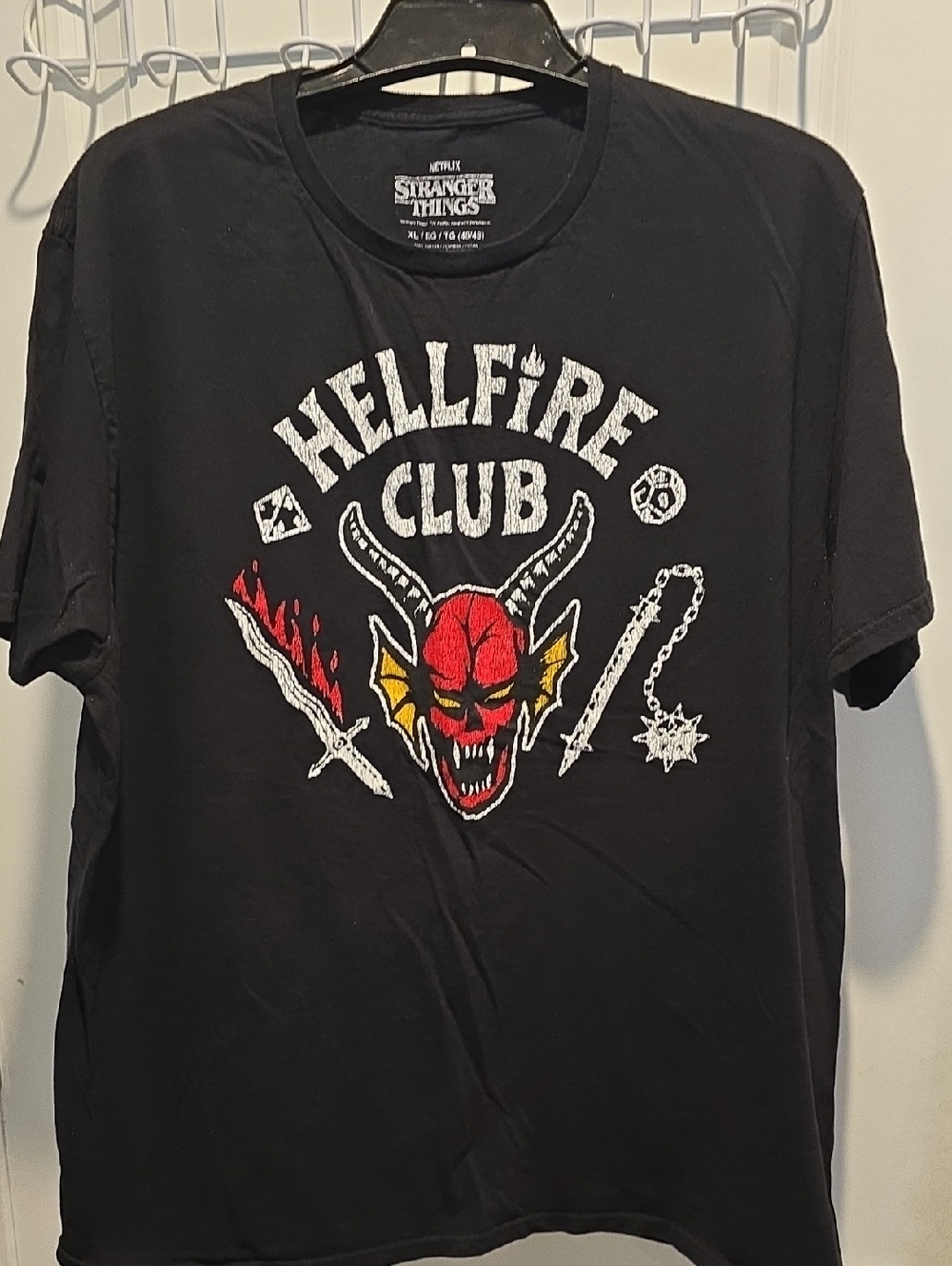 Stranger Things Hellfire Club Black Graphic Tee by Pop! Cult